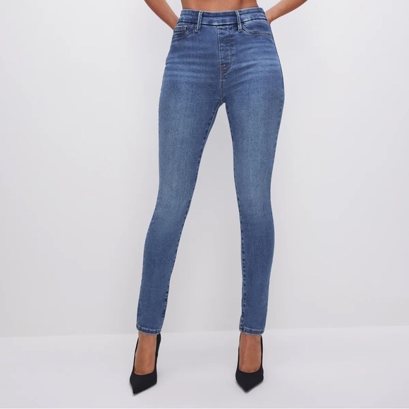 Good American POWER STRETCH PULL-ON SKINNY JEANS (size 3)Large - Picture 1 of 8